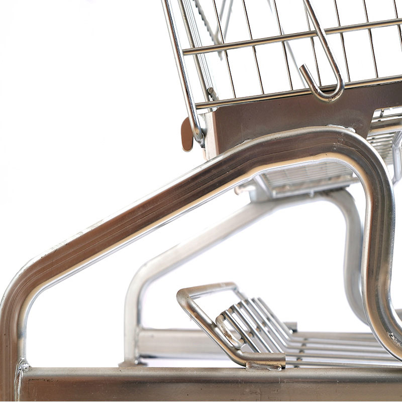 Supermarket Slitstark hopfällbar shoppingvagn i aluminium