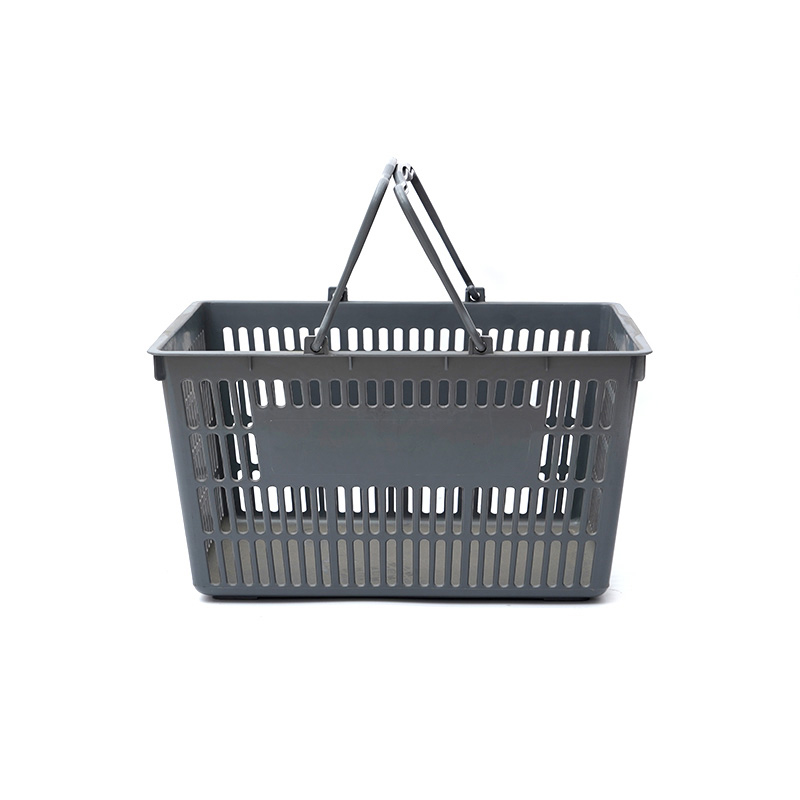 Supermarket Tvåhandtags shoppingkorg i plast