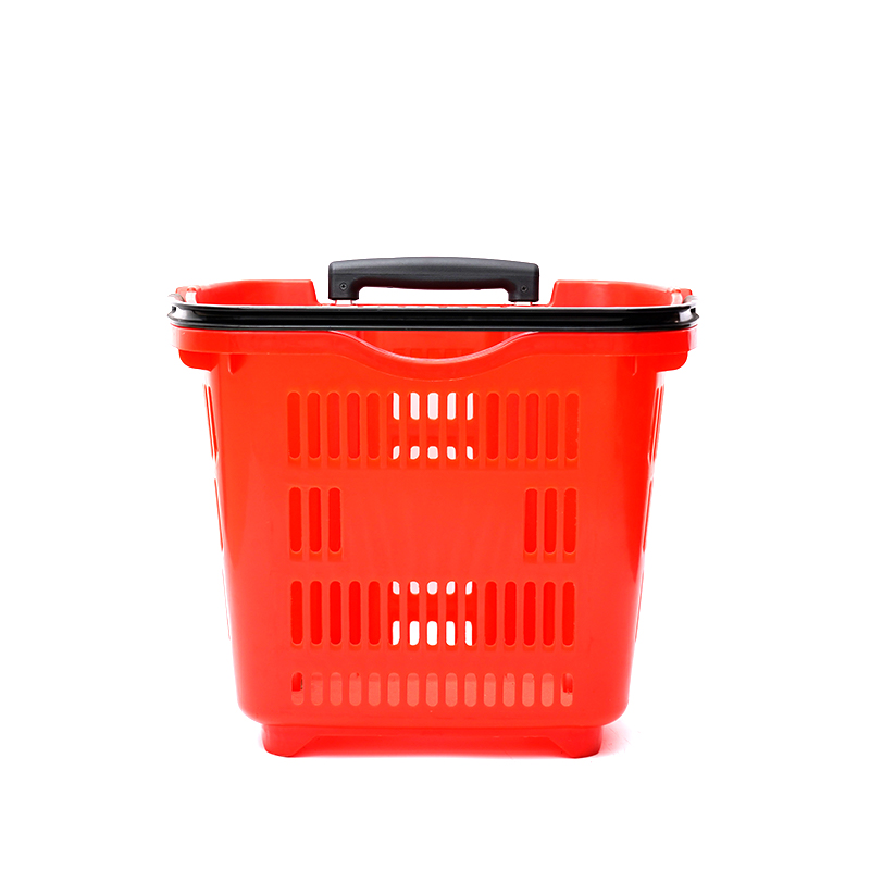 Supermarket Miljövänlig varukorg i plastvagn