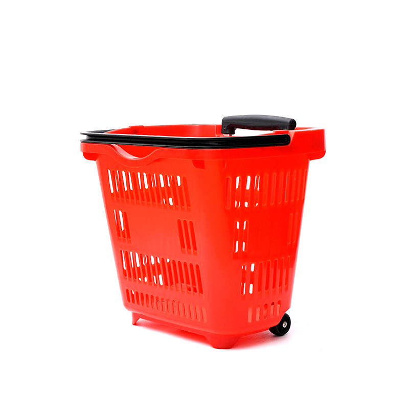 Supermarket Miljövänlig varukorg i plastvagn