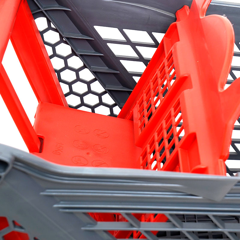 XC-PST-2. Plast kundvagn + stormarknad shopping lätt att använda shopping plast anpassade färg fasta specifikationer